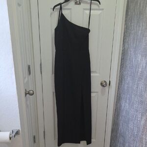 Chic One-Shoulder Black Dress